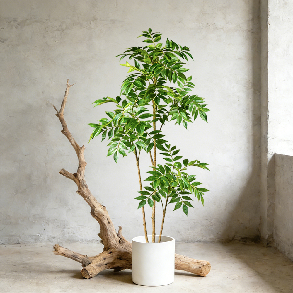 Rubber Plant Ficus - 76-140cm Yapay Kauçuk Ağaç Sahte Banyan