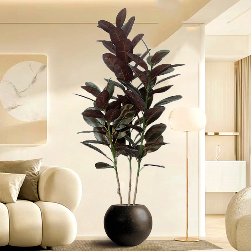 Rubber Plant Ficus - 13-70in Büyük Ficus Ağacı Yapay Kauçuk