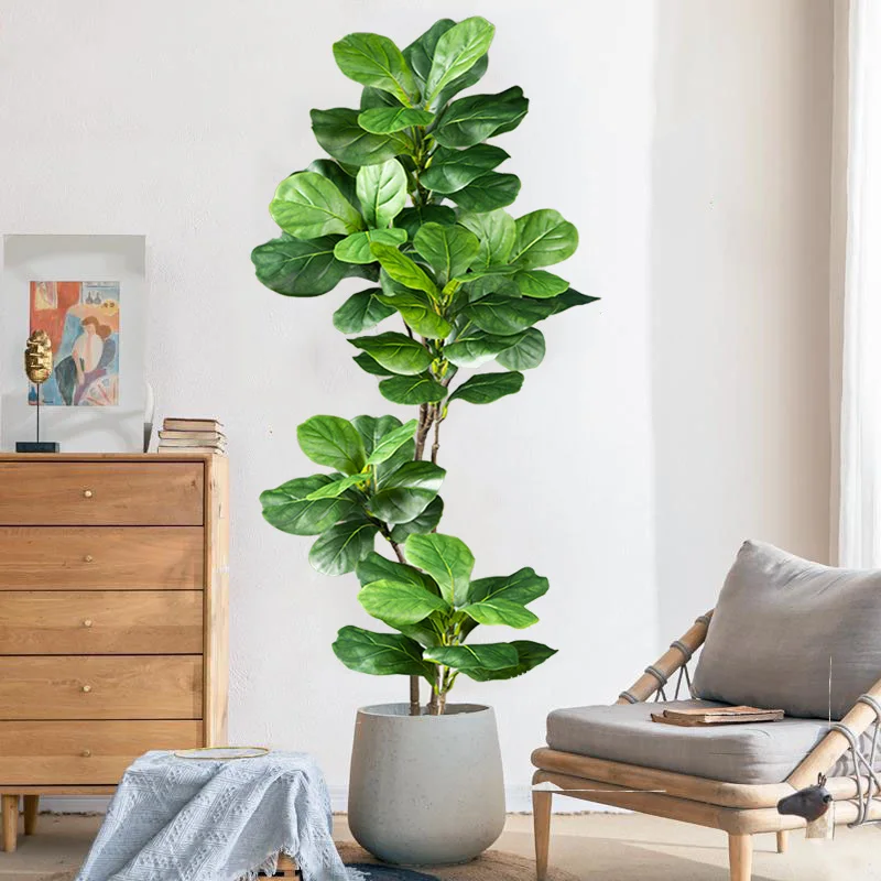 2-4.9FT Büyük Yapay Ficus Ağac - Rubber Plant Ficus incelemesi ve fiyatı