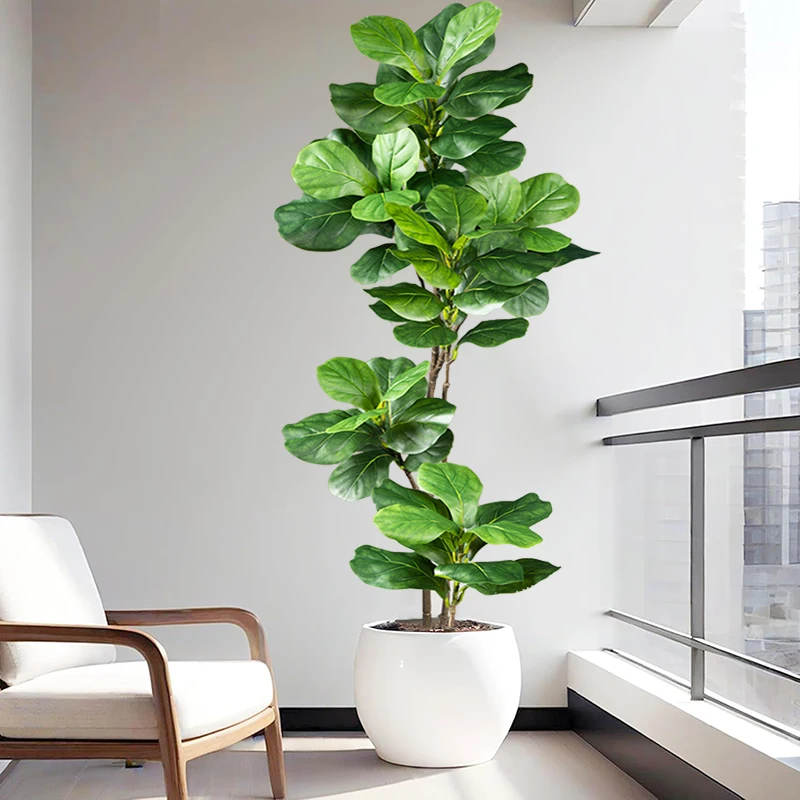 2-4.9FT Büyük Yapay Ficus Ağac - Rubber Plant Ficus incelemesi ve fiyatı
